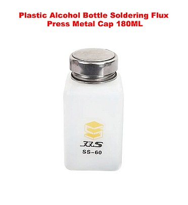 Plastic Alcohol Bottle Soldering Flux Press Metal Cap 180ML
