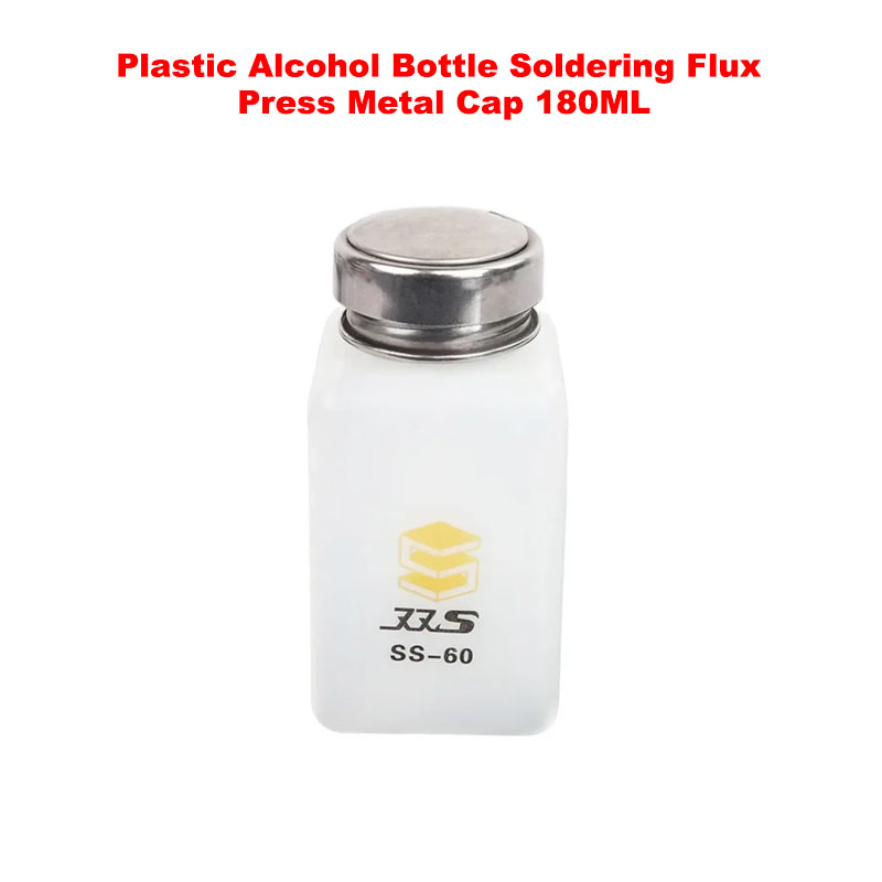 Plastic Alcohol Bottle Soldering Flux Press Metal Cap 180ML