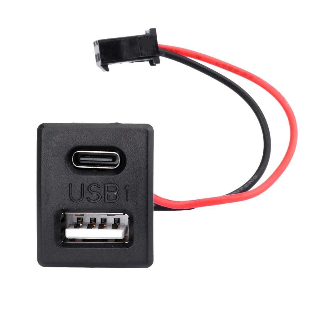USB Female Spcket With Type-C Charging Socket Power Socket with Cable Connector USB Charger Port