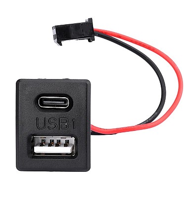USB Female Spcket With Type-C Charging Socket Power Socket with Cable Connector USB Charger Port