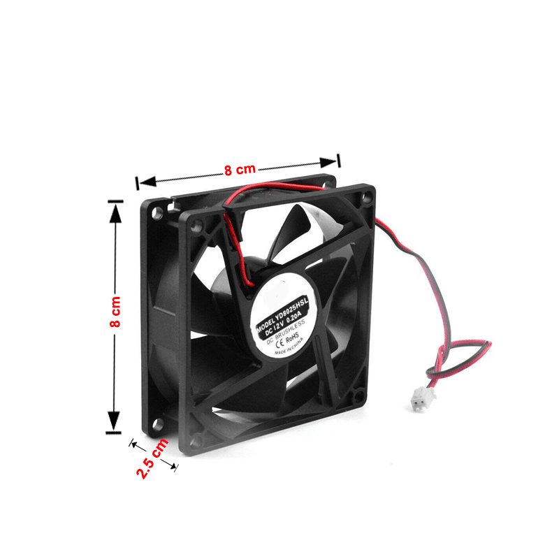 FAN 12V (8x8x2 cm) (New)