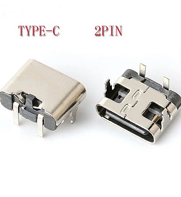 Female USB Connector Type C - 2Pin