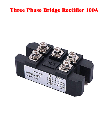 Three Phase Bridge Rectifier 100A - 1600V Square Shape (MDS-100A)