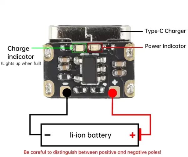 Ultra small 3.7V Charging Module – USB Type-C