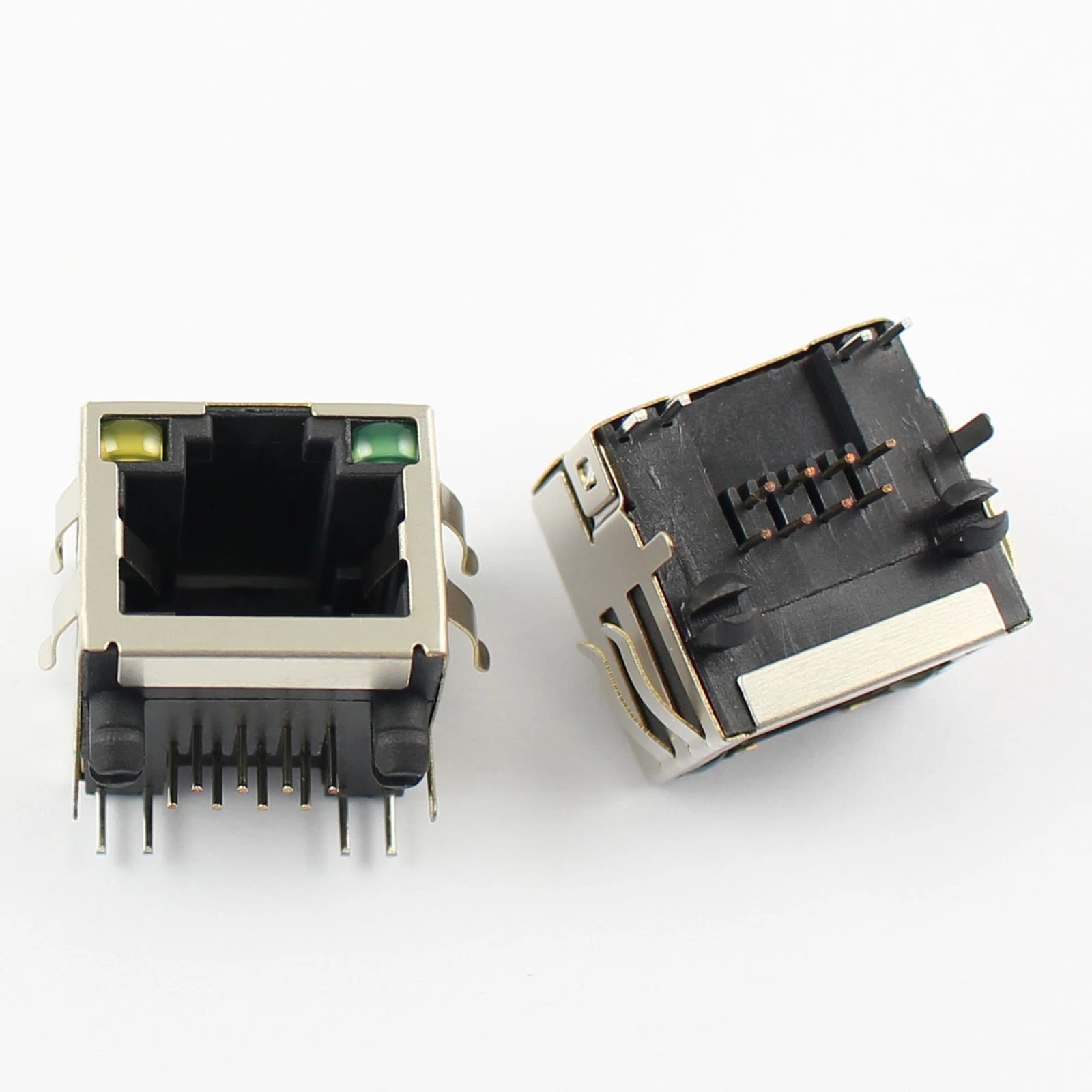 RJ45 - 8Pin  (8P8C)  Shielded PCB Mount Network Socket Connector With LED Ethernet (LAN) Female