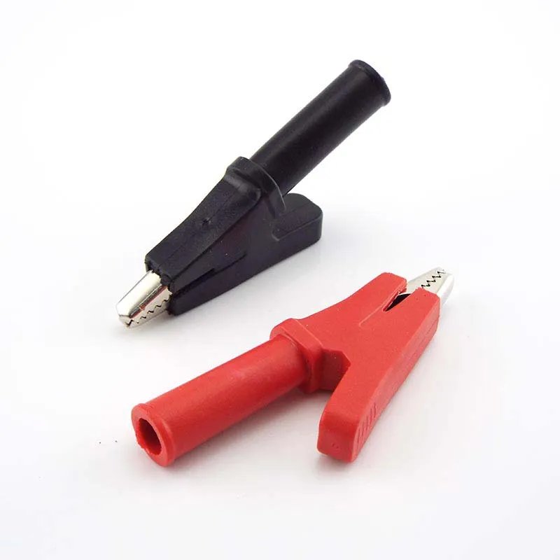 Crocodile 57mm Female Banana Plug 4mm - 10A (2Pcs) Red + Black