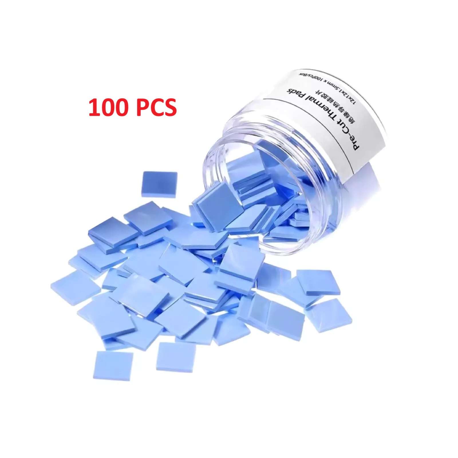 Pre-Cut Thermal Silicone Pads (WL-30C) 12x12x1.5mm (100 Pcs)