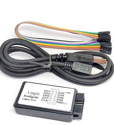 USB Logic Analyzer Debugger 24MHz 8 Channel 24M/seconds