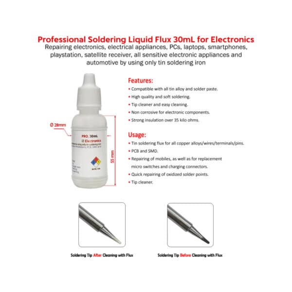 Professional Soldering Liquid Flux 30mL for Electronics