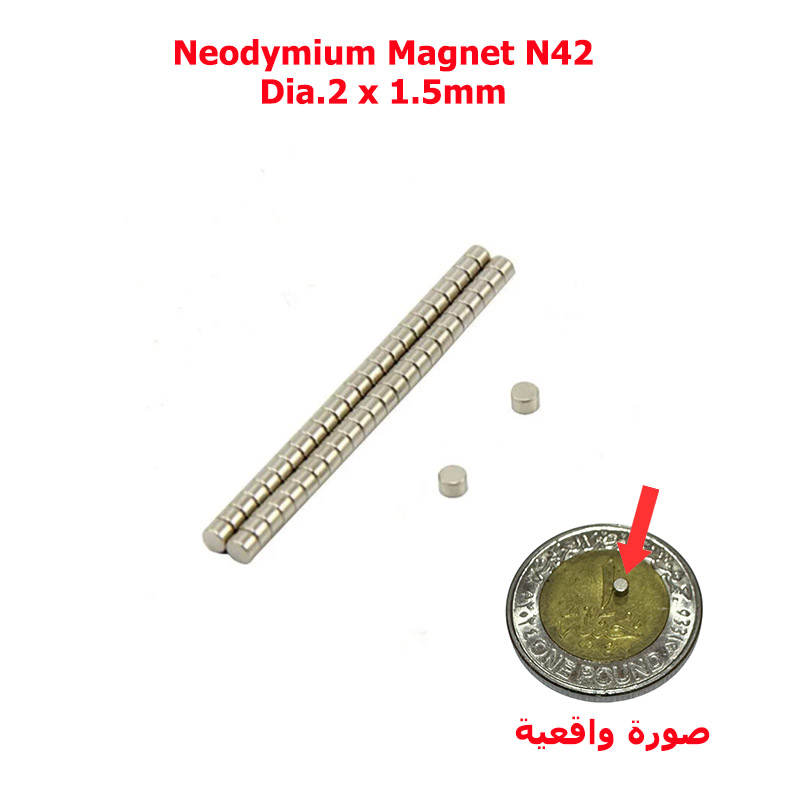 Neodymium Magnet N42 (Dia.2 x 1.5mm)