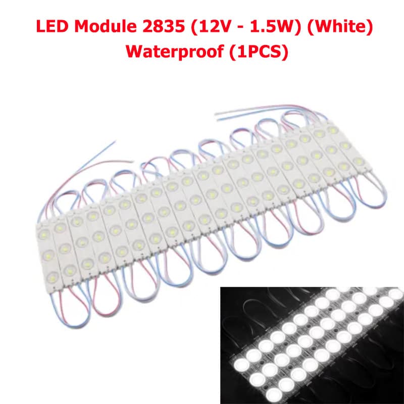LED Module 2835 (12V - 1.5W) (White) Waterproof (1PCS)