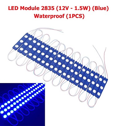 LED Module 2835 (12V - 1.5W) (Blue) Waterproof (1PCS)