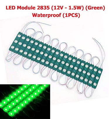 LED Module 2835 (12V - 1.5W) (Green) Waterproof (1PCS)