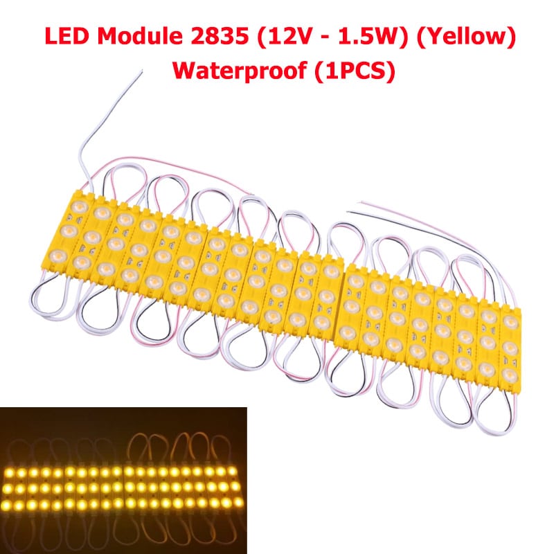 LED Module 2835 (12V - 1.5W) (Yellow) Waterproof (1PCS)