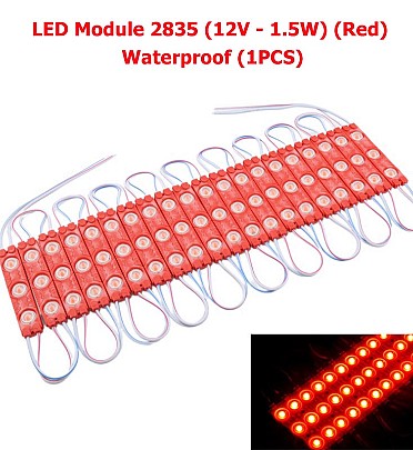 LED Module 2835 (12V - 1.5W) (Red) Waterproof (1PCS)