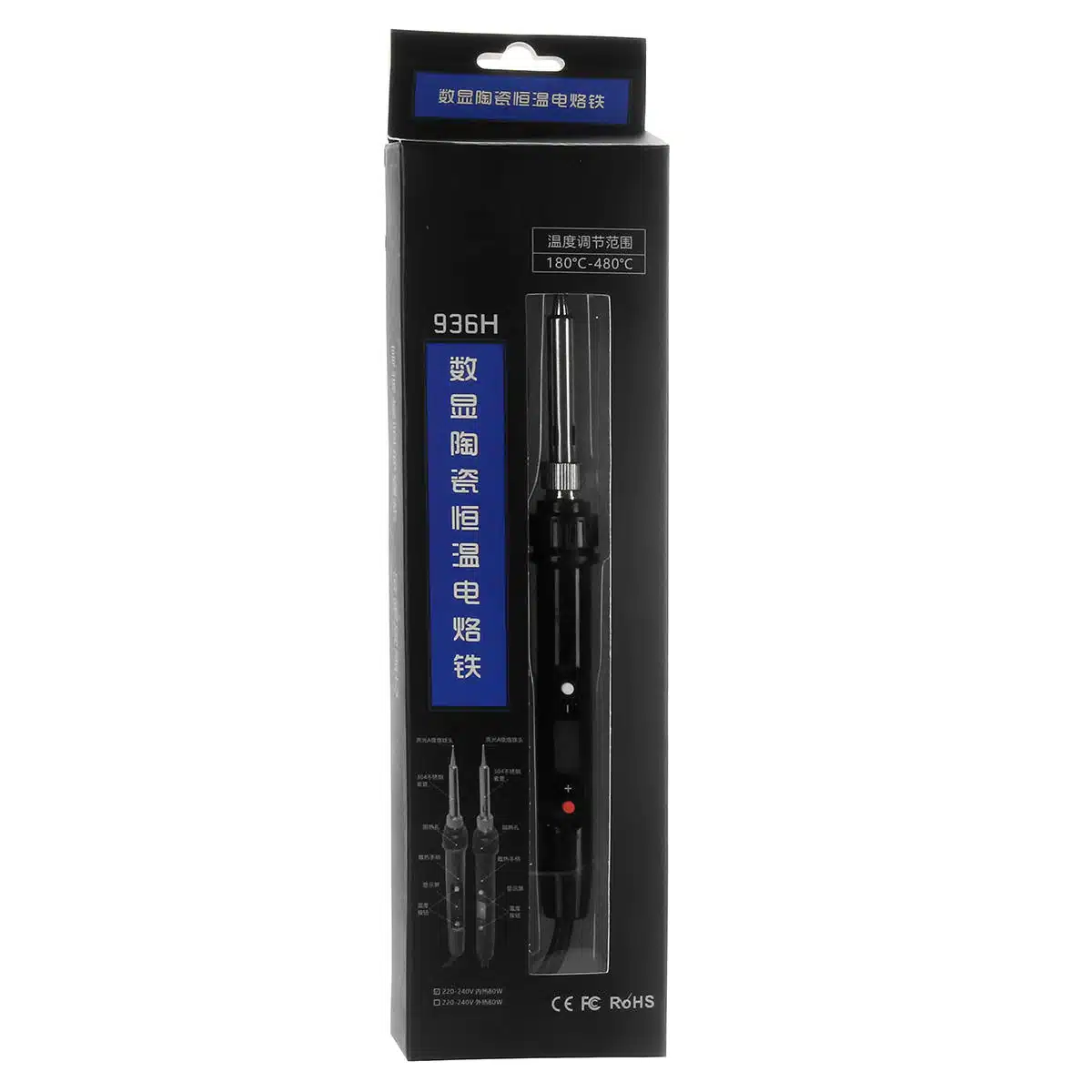 Digital Display Adjustable Temperature Soldering Iron 60W (936H)