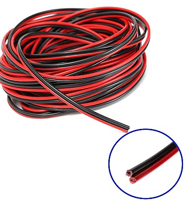 Electrical Power Cable Wire Black Red (0.5mm - 1meter)