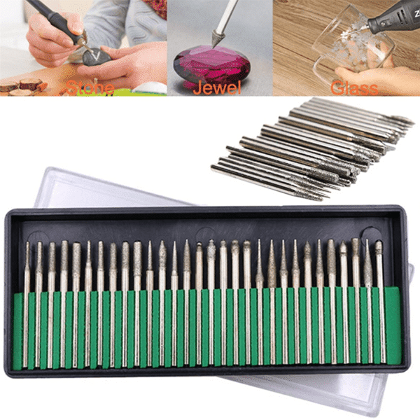 Diamond Drill Bits (30pcs) For Dremel Rotary Tool