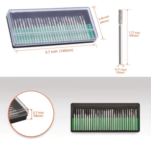 Diamond Drill Bits (30pcs) For Dremel Rotary Tool