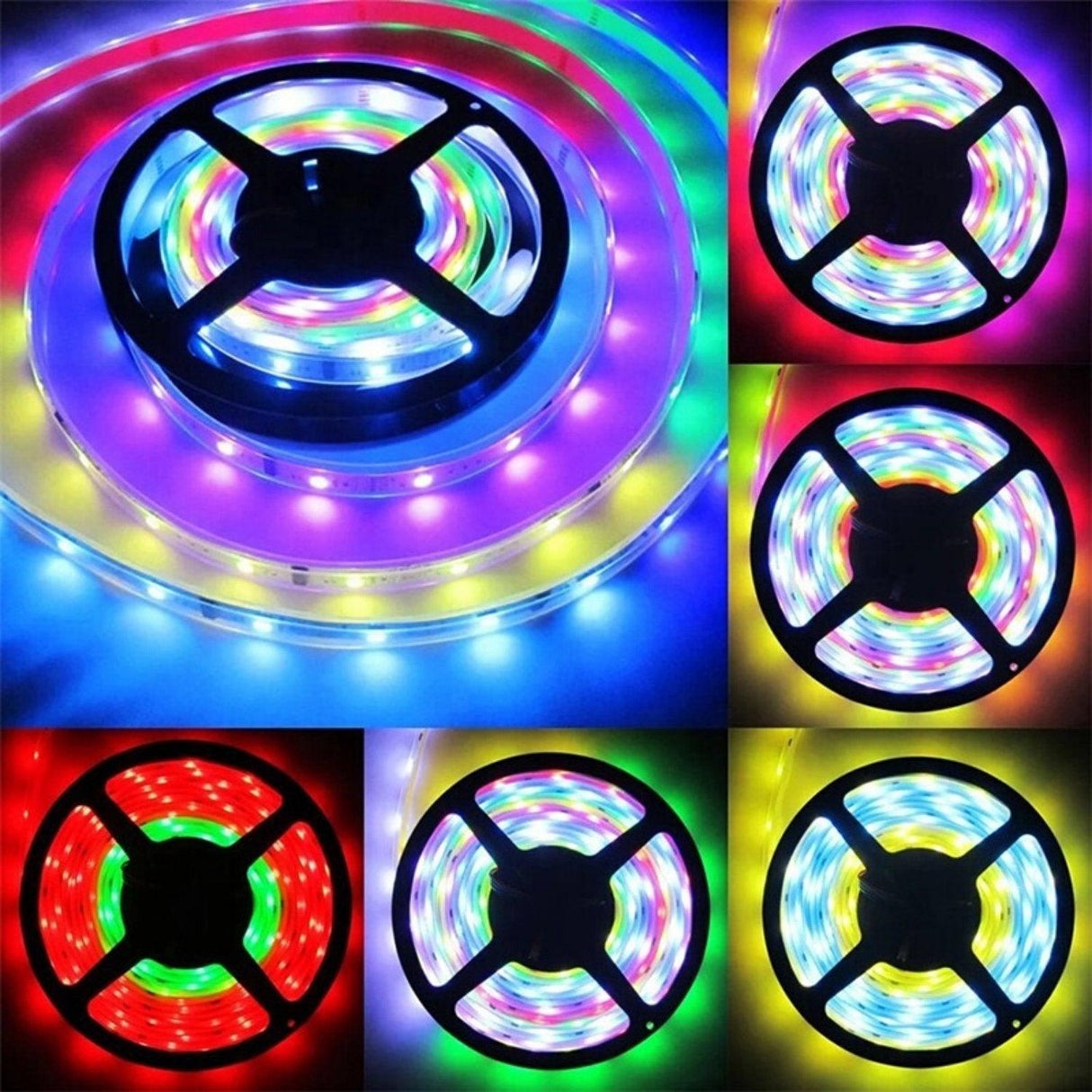 Led Strip WS2811 Programmed Addressable RGB 5050 LED soft strip WaterProof IP65 (60Led/M - 12V)