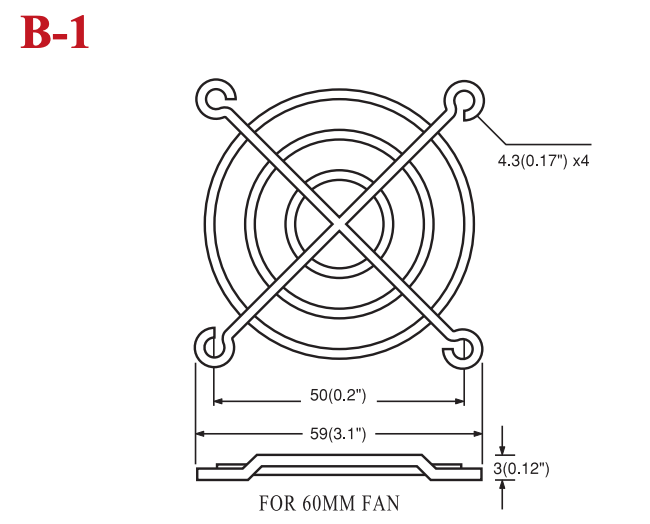 Metal Fan Guard (6x6cm)