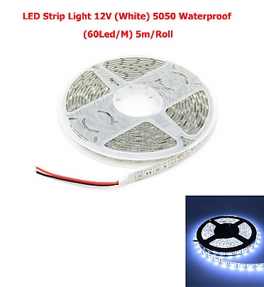 LED Strip Light 12V (White) 5054 Waterproof (60Led/M) 5m/Roll