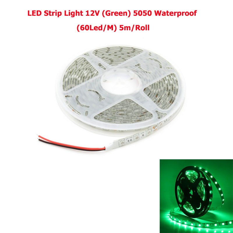 LED Strip Light 12V (Green) 5054 Waterproof (60Led/M) 5m/Roll