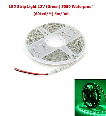 LED Strip Light 12V (Green) 5054 Waterproof (60Led/M) 5m/Roll