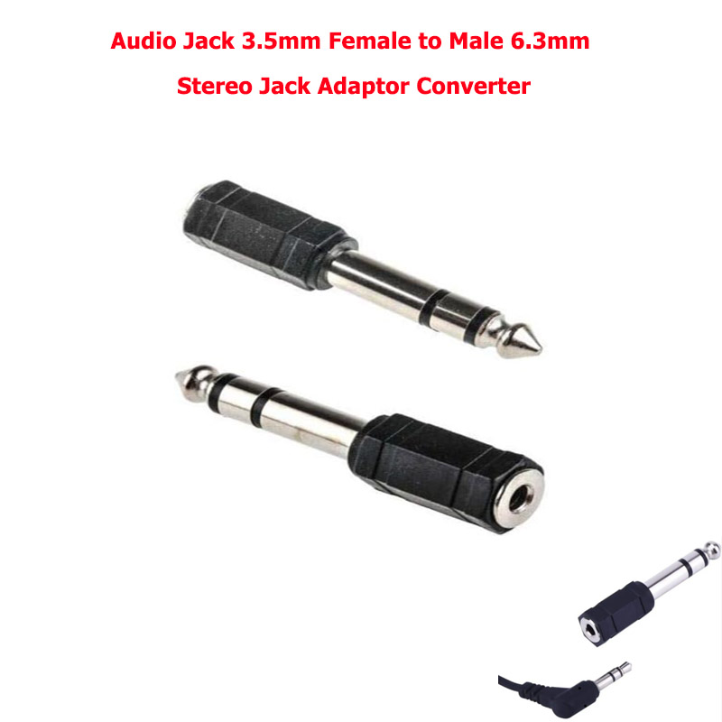Audio Jack 3.5mm Female to Male 6.3mm Stereo Jack Adaptor Converter