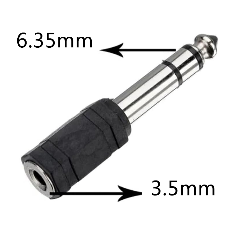 Audio Jack 3.5mm Female to Male 6.3mm Stereo Jack Adaptor Converter
