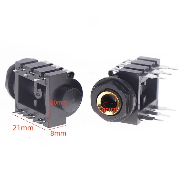 Audio Microphone Female socket/Jack - Japan -6.35mm - 6Pin Stereo (PJ-609)