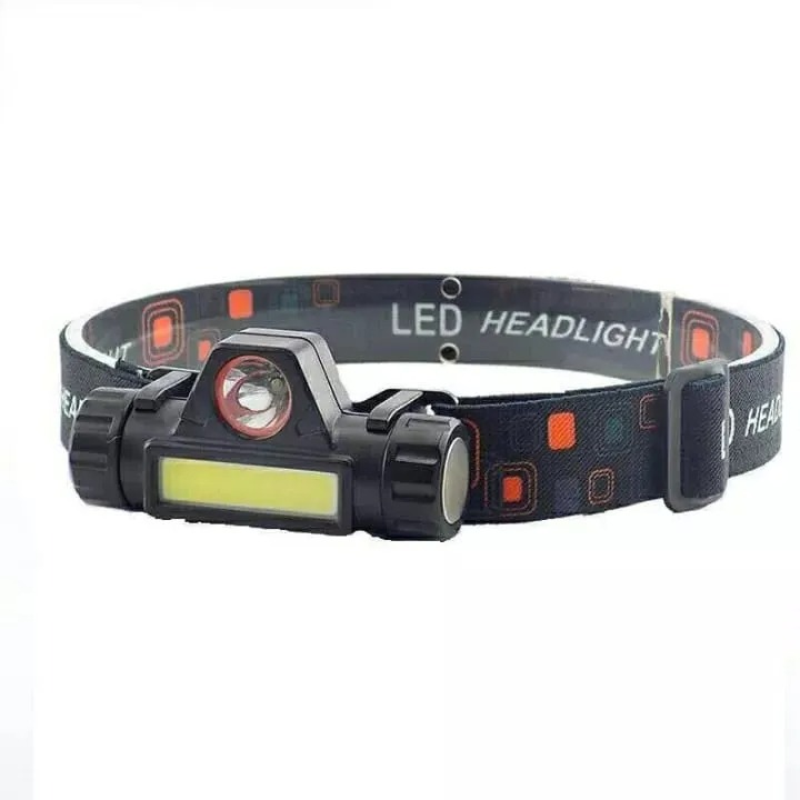 LED Head Lamp COB Rechargeable Waterproof with Built-in Battery