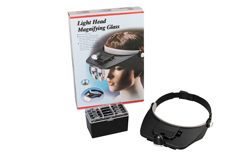 Light Head Magnifying Glass With 4 Lens (MG81001-A)