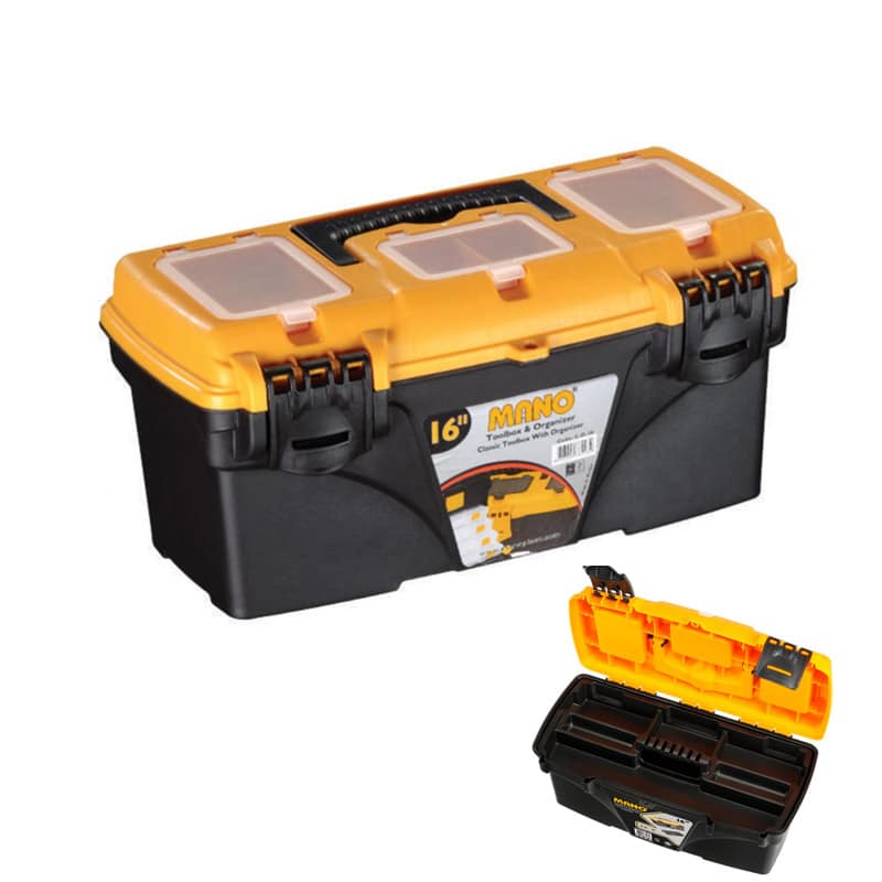 Plastic Tool Box C.OR-16″ Mano with Organizer , Made in Turkey