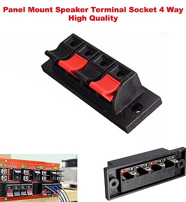 Panel Mount Speaker Terminal Socket 4 Way (High Quality)