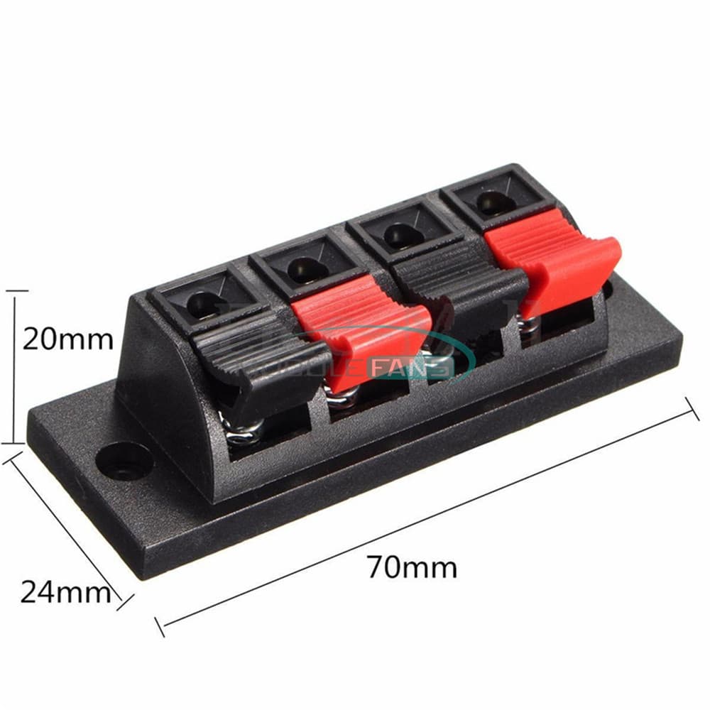 Panel Mount Speaker Terminal Socket 4 Way (High Quality)