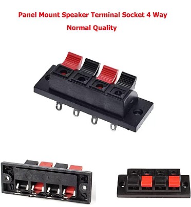 Panel Mount Speaker Terminal Socket 4 Way (Normal Quality)