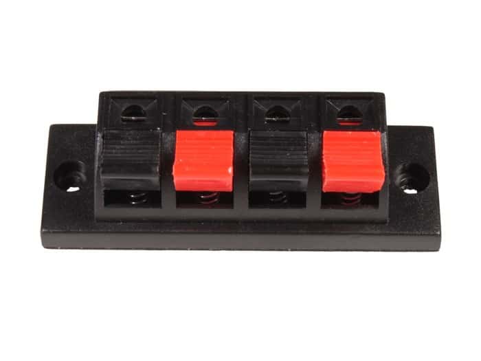 Panel Mount Speaker Terminal Socket 4 Way (Normal Quality)