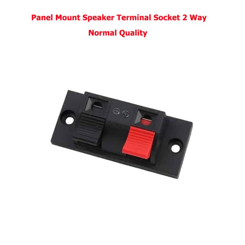 Panel Mount Speaker Terminal Socket 2 Way (Normal Quality)