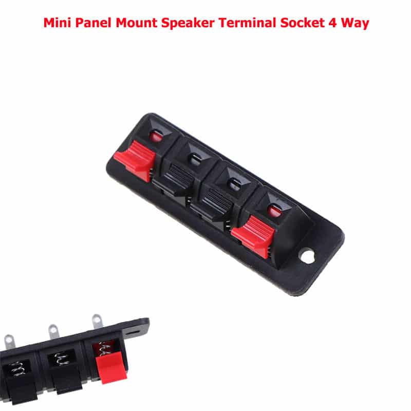 Mini Panel Mount Speaker Terminal Socket 4 Way