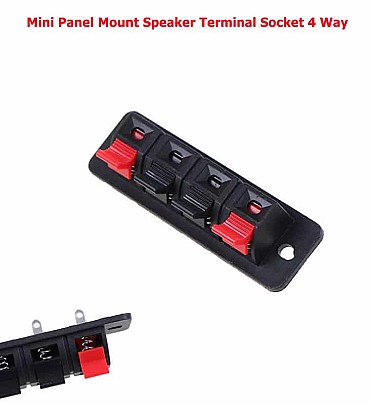 Mini Panel Mount Speaker Terminal Socket 4 Way