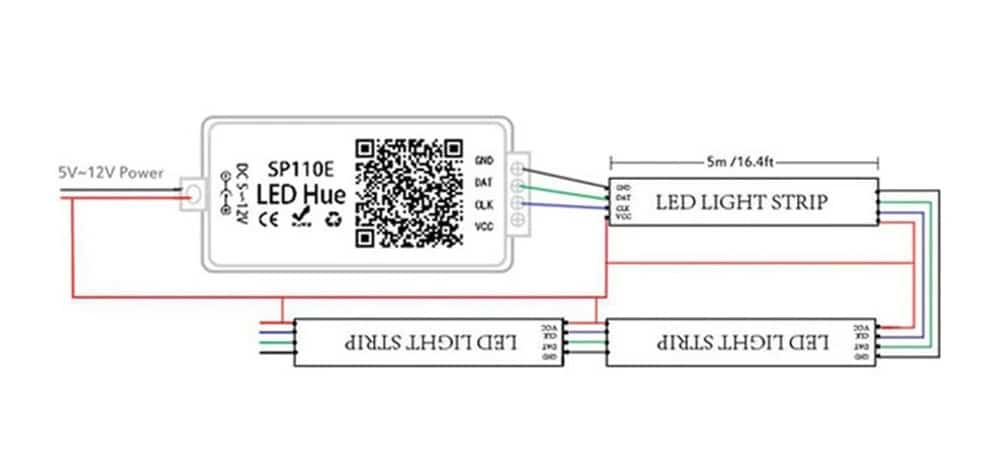 SP110E Bluetooth Smart Led Mini Controller For LED Strip