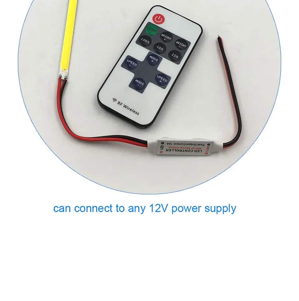 Dimmer Controller With RF Wireless Remote for Strip LED Light (5-24V)