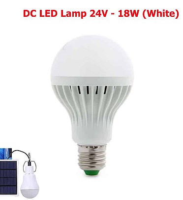 DC LED Lamp Light E27 (24V - 18W) (White)