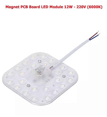 Magnet PCB Board LED Module 12W - 220V (6000K)