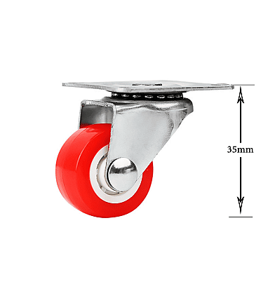Red Caster Free Wheel for Robot