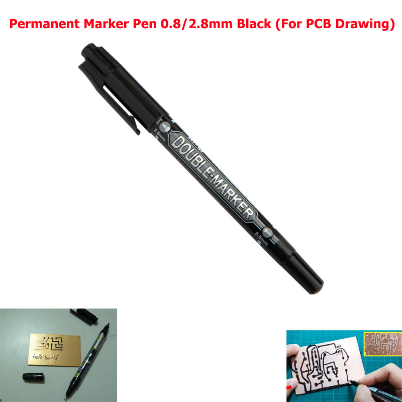 Permanent Marker Pen 0.8/2.8mm Black (For PCB Drawing)