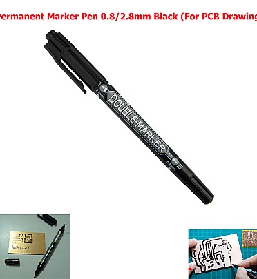 Permanent Marker Pen 0.8/2.8mm Black (For PCB Drawing)