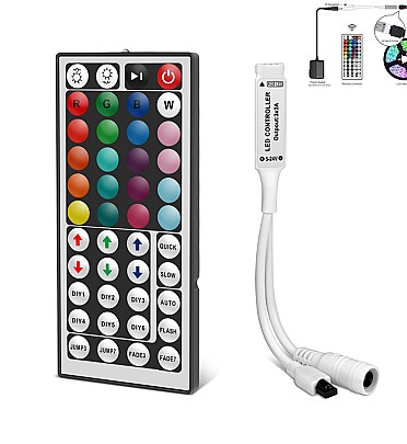 RGB Controller + IR Remote For SMD Led Strip 44-Key