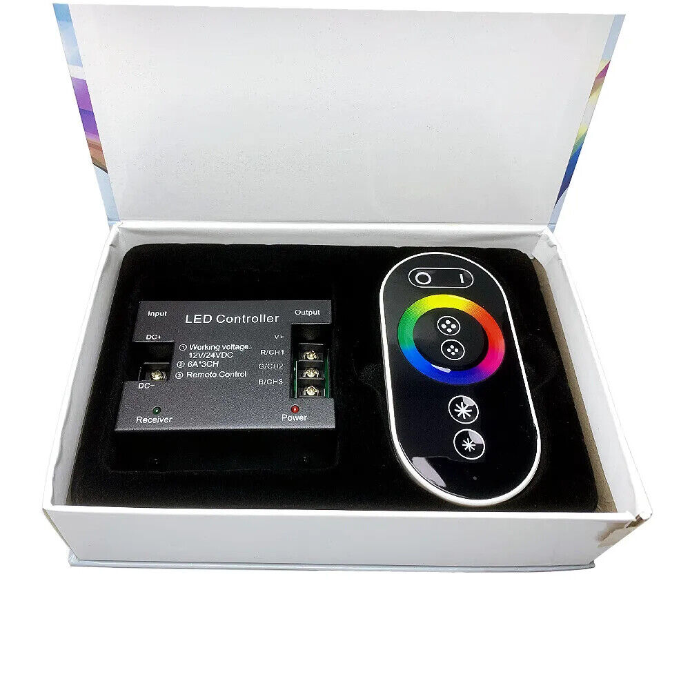 RF Remote Wireless Touch Pad Panel LED RGB Controller (12-24VDC) 18A